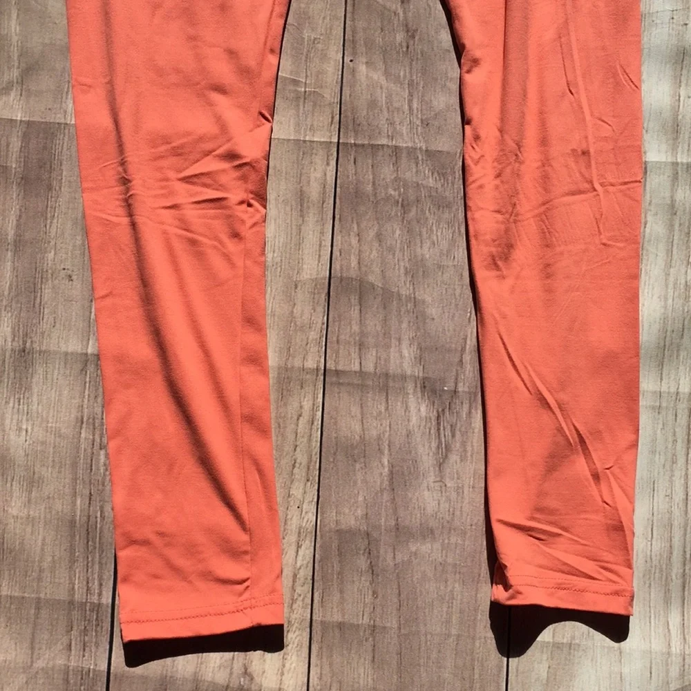 NWT Coral Orange Callie Lives Stasia Activewear Yoga Leggings & Bra - Picture 7 of 8